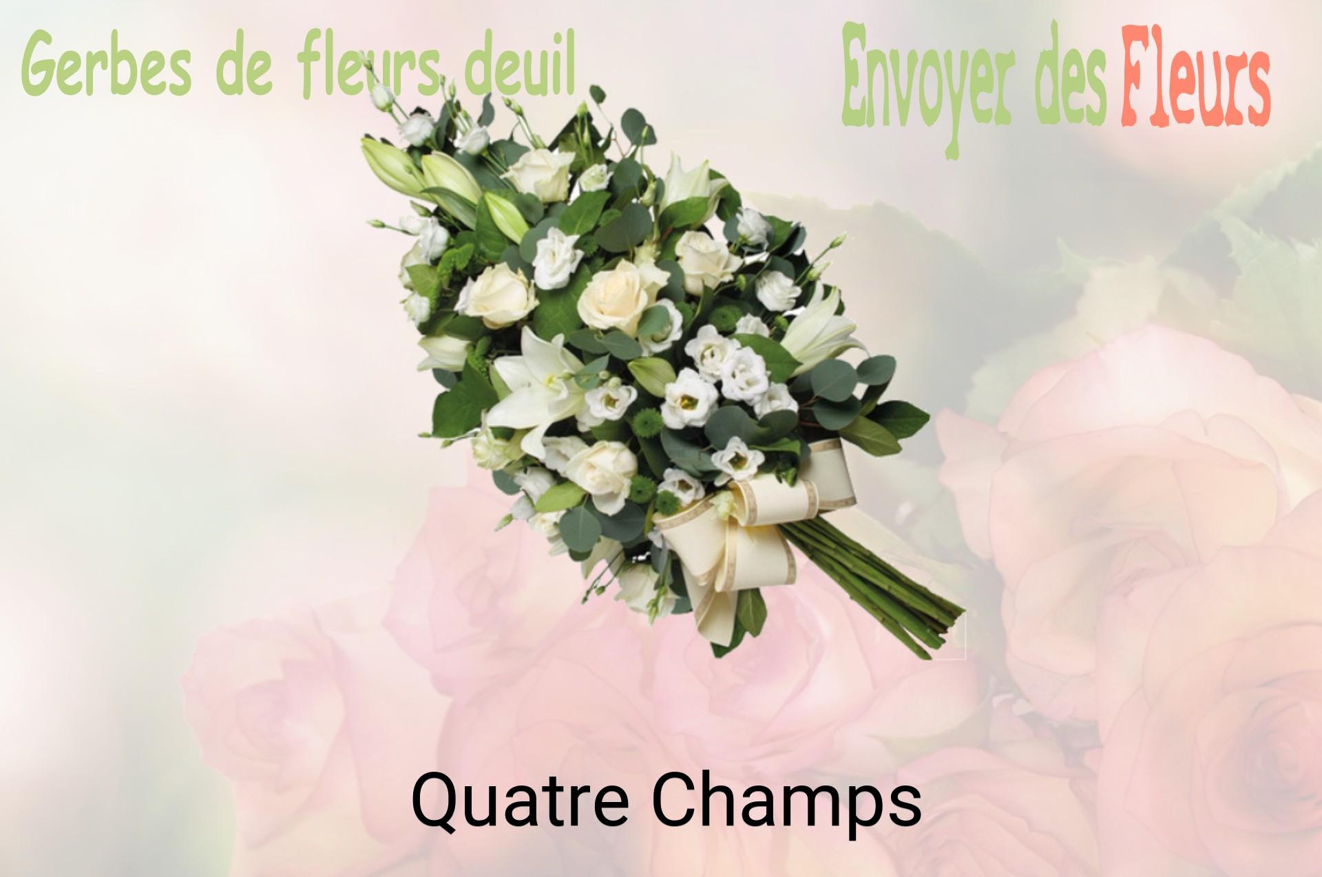 Gerbe de fleurs de deuil livrée à Quatre-Champs